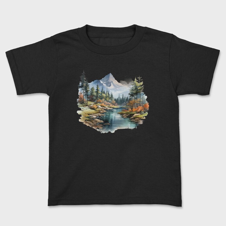 Mountain Stream Reflection, Tricou Copii