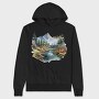 Mountain Stream Reflection, Hanorac Oversize Barbati (Unisex)