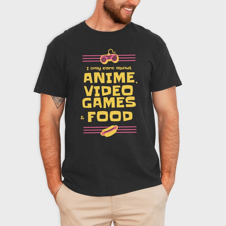 Anime Game Food Fest, Tricou Barbati (Unisex)