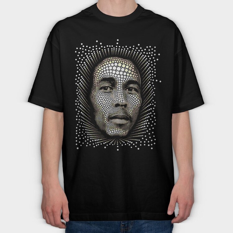 Dot Portrait, Tricou Oversize Barbati (Unisex)