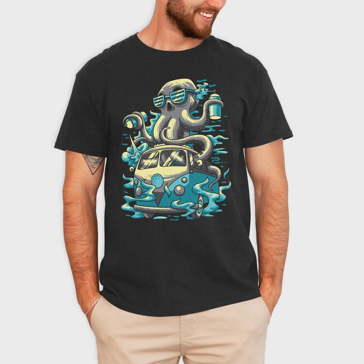 Octopus Car Wash, Tricou Barbati (Unisex)