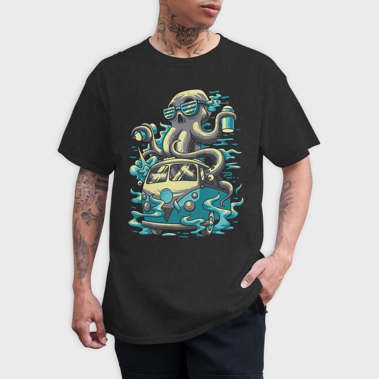 Octopus Car Wash, Tricou Barbati (Unisex)