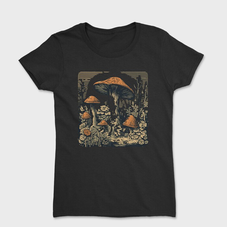 Retro Funghi, Tricou Femei