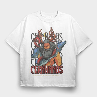 Cernunnos Mythological Beast, Tricou Oversize Barbati (Unisex)
