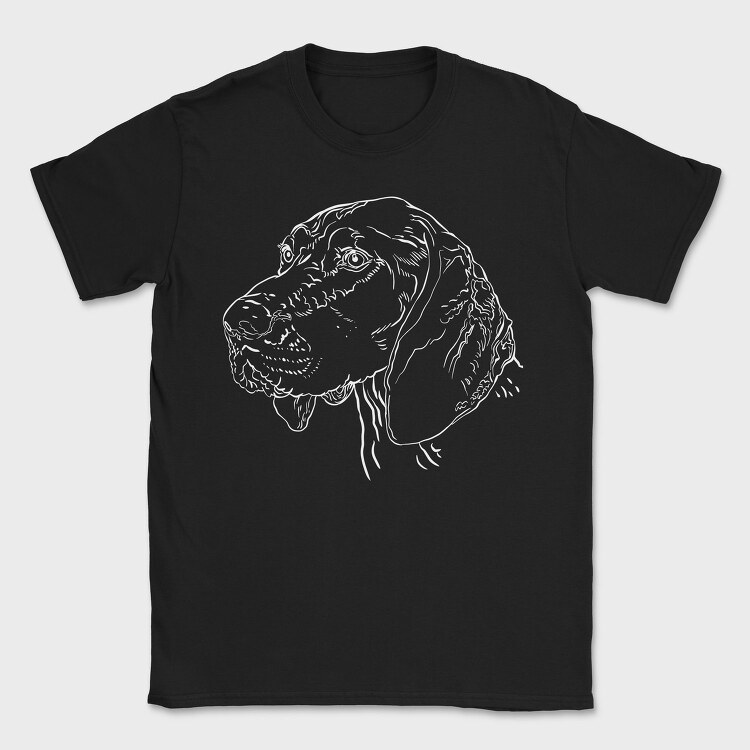 Chalk Dog Face Deutsch Kurzhaar, Tricou Barbati (Unisex)