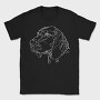 Chalk Dog Face Deutsch Kurzhaar, Tricou Barbati (Unisex)