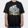 Mountain Peak Cliff, Tricou Oversize Barbati (Unisex)