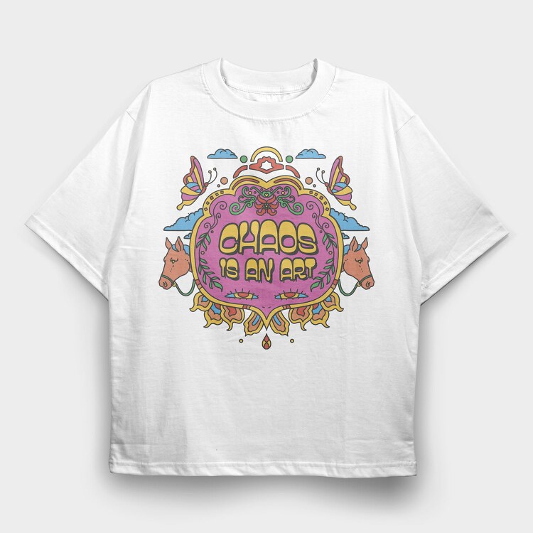 Chaos And Art Maximalism, Tricou Oversize Barbati (Unisex)