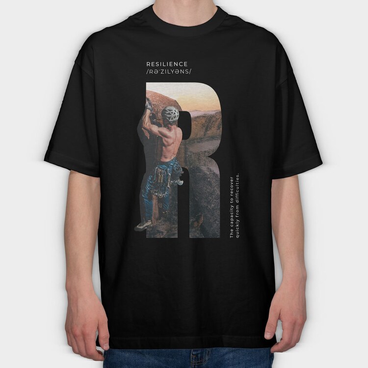 Resilience, Tricou Oversize Barbati (Unisex)