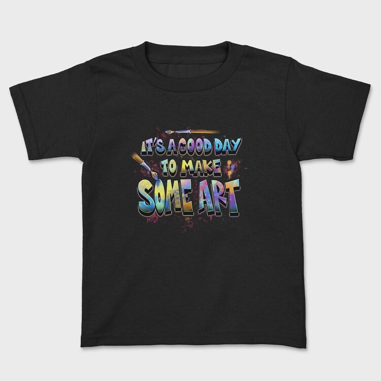 Colorful Artistic Quote Brush, Tricou Copii