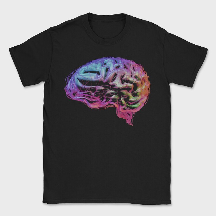 Colorful Brain Abstract Art, Tricou Barbati (Unisex)