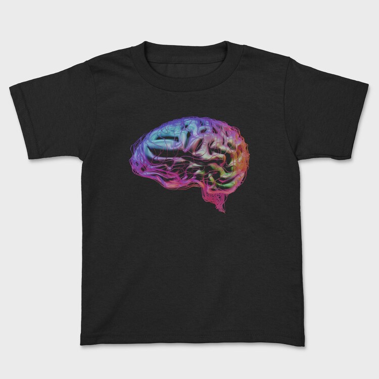 Colorful Brain Abstract Art, Tricou Copii