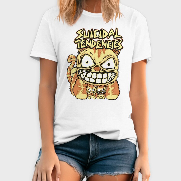 Suicidal Cat Grin, Tricou Barbati (Unisex)