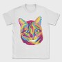 Colorful Cat Face Full Color, Tricou Barbati (Unisex)