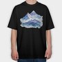Mountain Peak Silhouette, Tricou Oversize Barbati (Unisex)