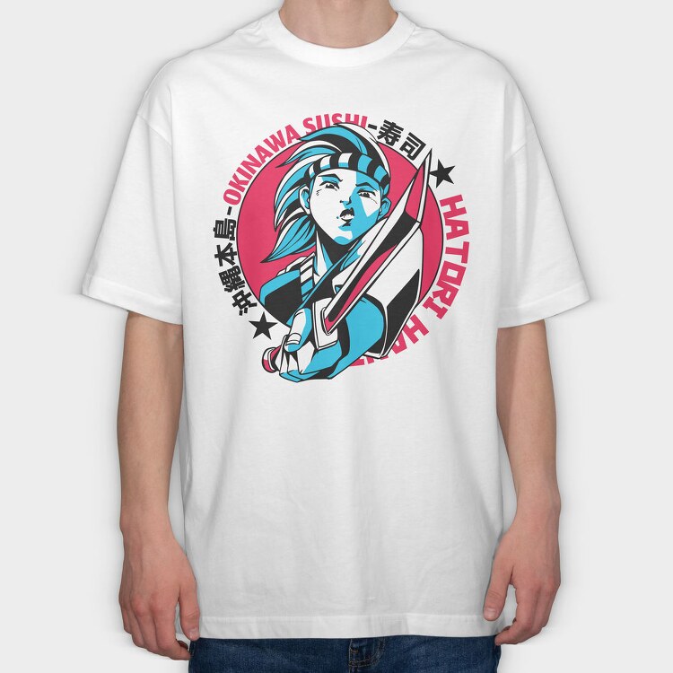 Okinawa Sushi Hatori, Tricou Oversize Barbati (Unisex)