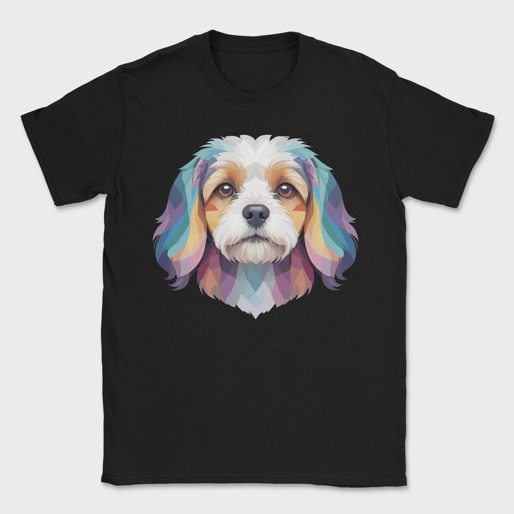 Colorful Cavachon Dog, Tricou Barbati (Unisex)