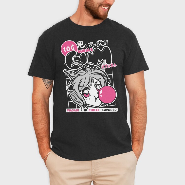 Oni Chan Bubblegum, Tricou Barbati (Unisex)
