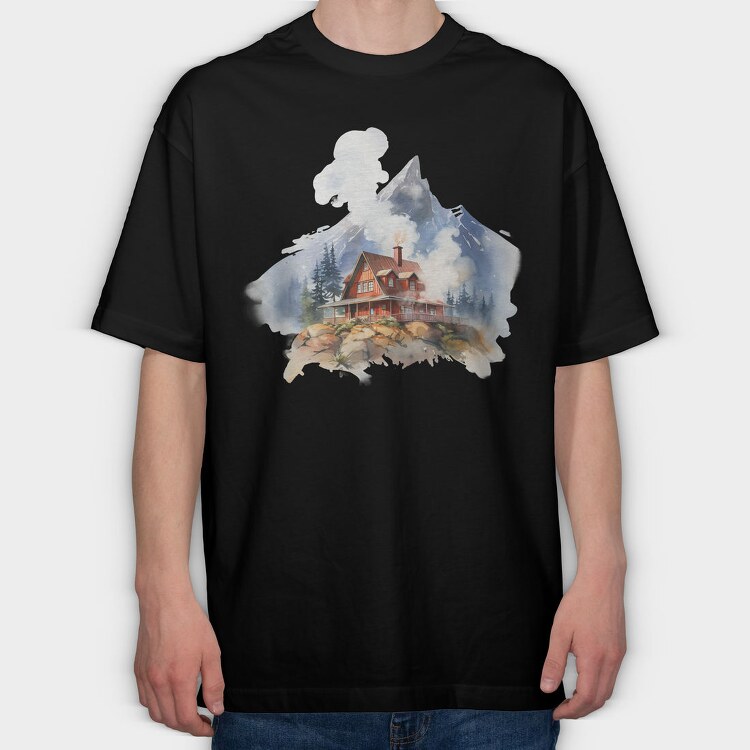 Mountain House Smoke, Tricou Oversize Barbati (Unisex)