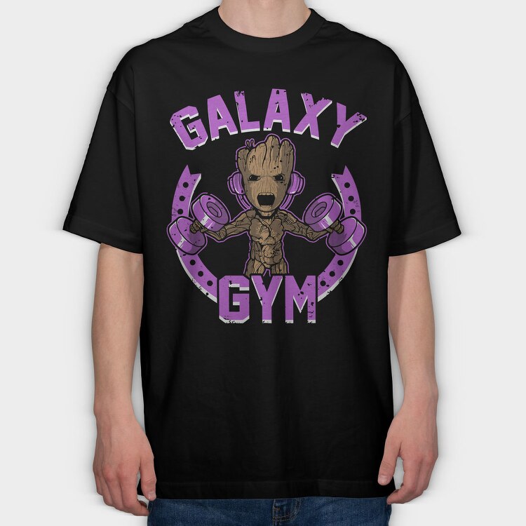 Galaxy Gym Groot, Tricou Oversize Barbati (Unisex)