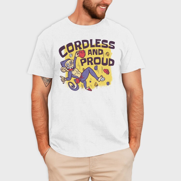 Cordless Monkey Pride, Tricou Barbati (Unisex)