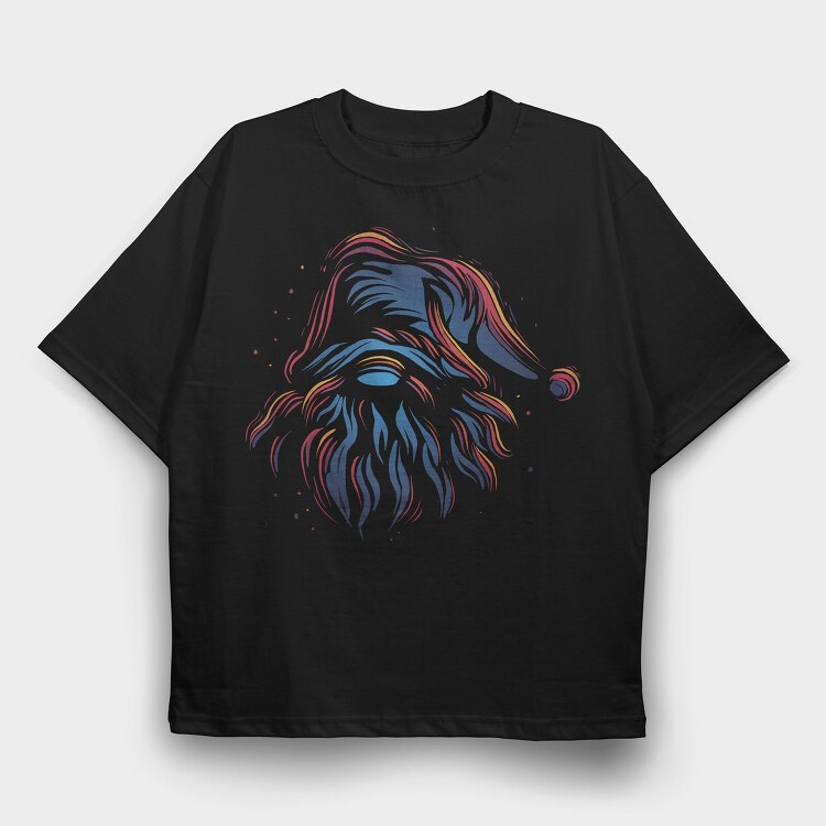 Colorful Gnome Fantasy Neon Tote, Tricou Oversize Barbati (Unisex)