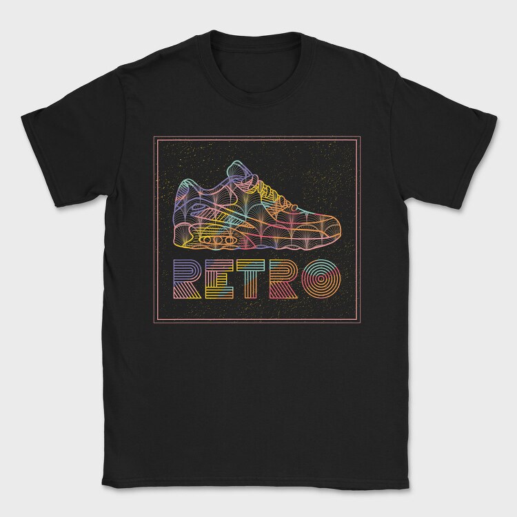 Retro Shoe, Tricou Barbati (Unisex)