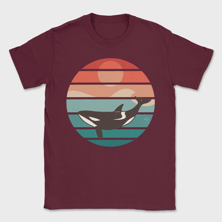 Retro Orca, Tricou Barbati (Unisex)
