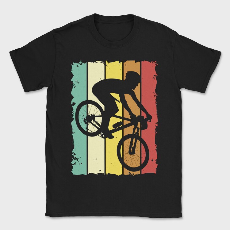 Retro Mountain Biker, Tricou Barbati (Unisex)