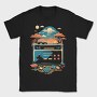 Retro Joystick Landscape, Tricou Barbati (Unisex)