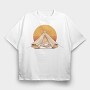 Retro Glamping, Tricou Oversize Barbati (Unisex)