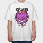 Gengar Ghostly Grin, Tricou Oversize Barbati (Unisex)