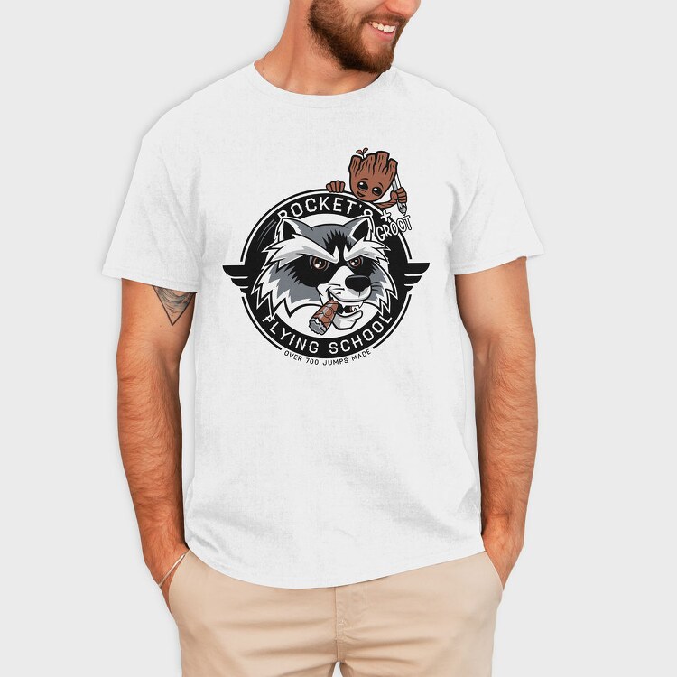 Rocket Raccoon School, Tricou Barbati (Unisex)