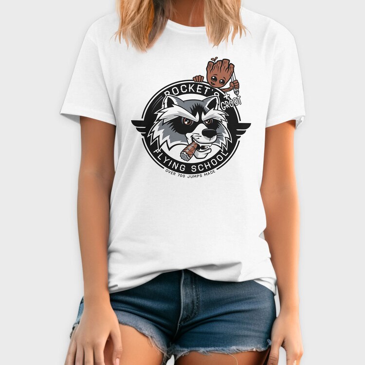 Rocket Raccoon School, Tricou Barbati (Unisex)