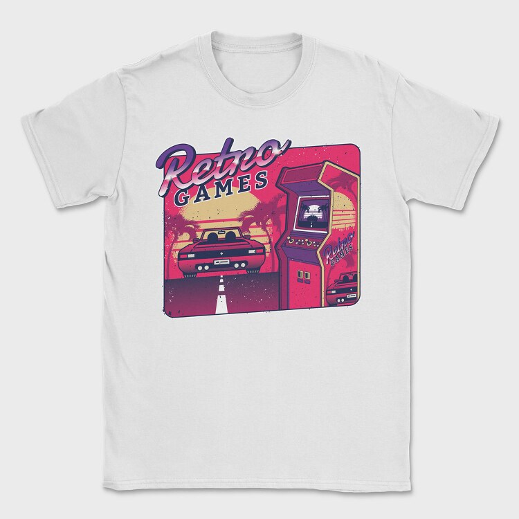 Retro Games Car, Tricou Barbati (Unisex)