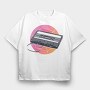 Retro Casstte, Tricou Oversize Barbati (Unisex)
