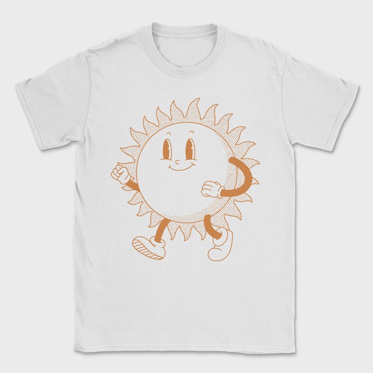 Retro Cartoon Sun, Tricou Barbati (Unisex)