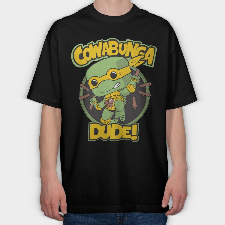 Cowabunga Dude, Tricou Oversize Barbati (Unisex)