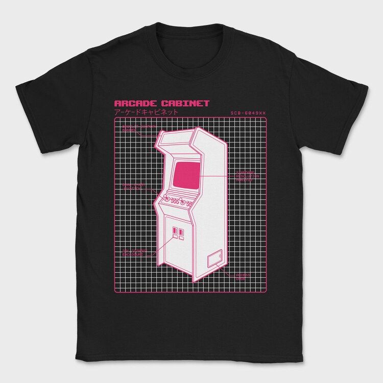 Retro Arcade Cabinet, Tricou Barbati (Unisex)