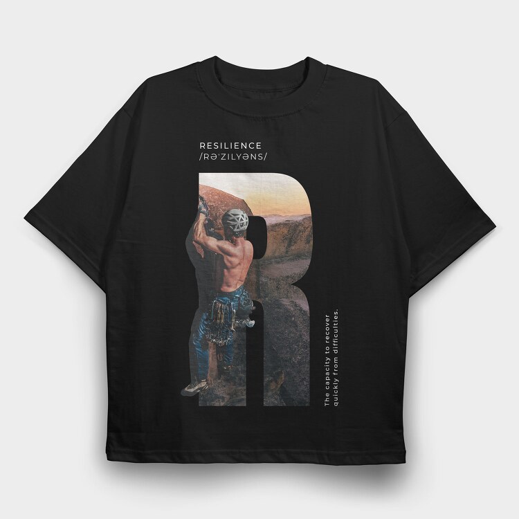 Resilience, Tricou Oversize Barbati (Unisex)