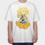 Super Saiyan Bros, Tricou Oversize Barbati (Unisex)