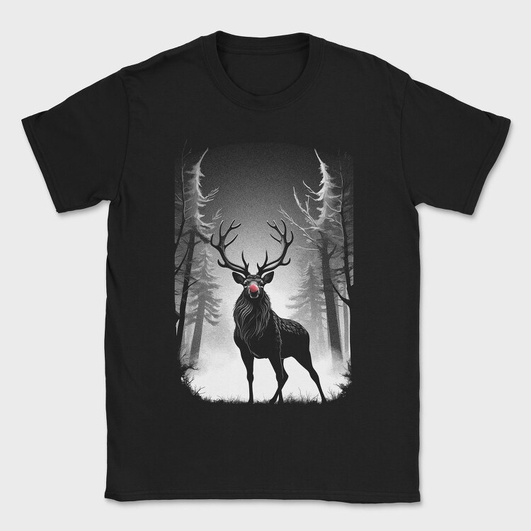 Reindeer Monochochrome Christmas, Tricou Barbati (Unisex)