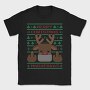 Reindeer Middle Finger Ugly Sweater, Tricou Barbati (Unisex)