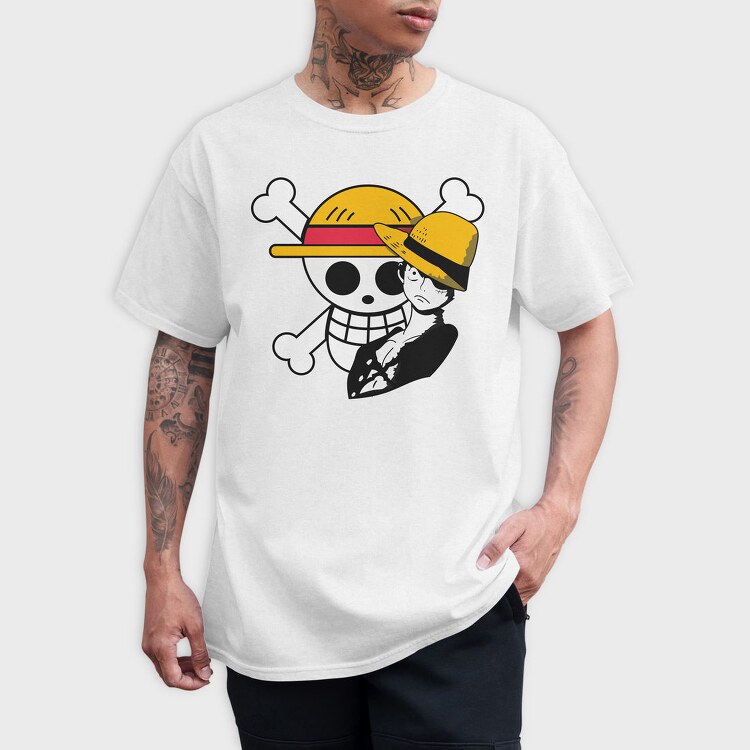 Luffy Pirate Hat, Tricou Barbati (Unisex)