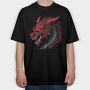 Red Dragon, Tricou Oversize Barbati (Unisex)