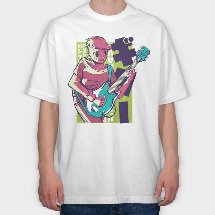 Rockstar Girl, Tricou Oversize Barbati (Unisex)