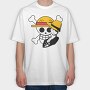 Luffy Pirate Hat, Tricou Oversize Barbati (Unisex)
