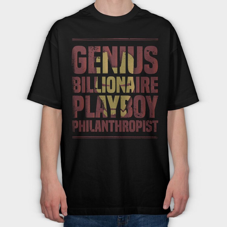 Genius Billionaire Playboy, Tricou Oversize Barbati (Unisex)