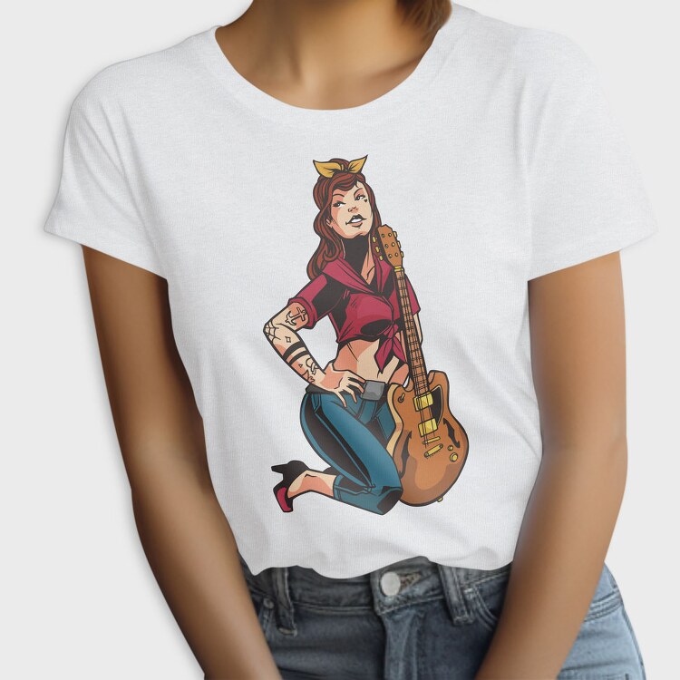 Rockstar Guitar Girl, Tricou Femei