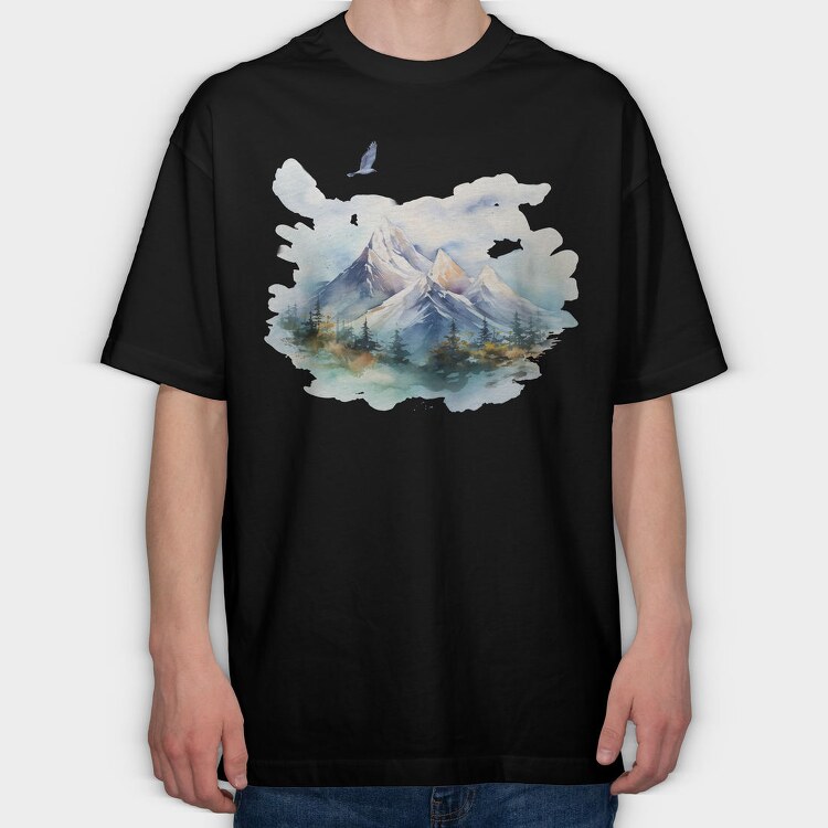 Mountain Peace Club, Tricou Oversize Barbati (Unisex)